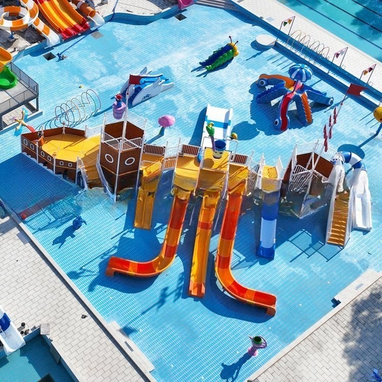 Fantasy Pirate Theme Water Park Playground for Kids and Adult