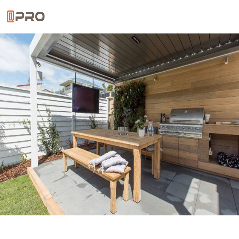 Patio Modern Aluminum Pergola Intelligence Bioclimatic Motorized Metal 4*3