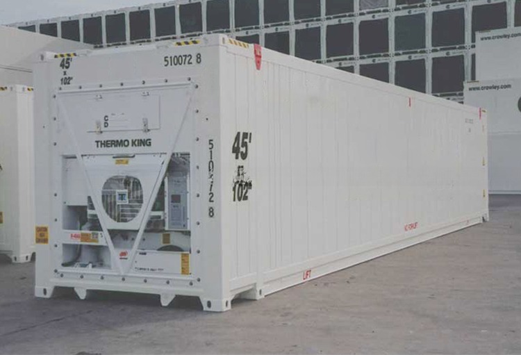 13114 x 2274 x 2554 mm Internal Dimensions 45ft High Cube Thermo King Refrigerator Freezer Cold Room with BV Certificate