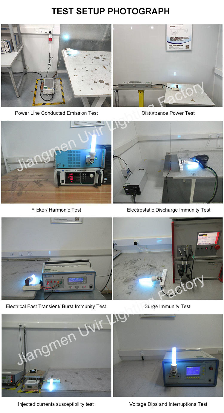 CE UVC Germicidal Lamp , E27 15W Uv Disinfection Lamp For Home