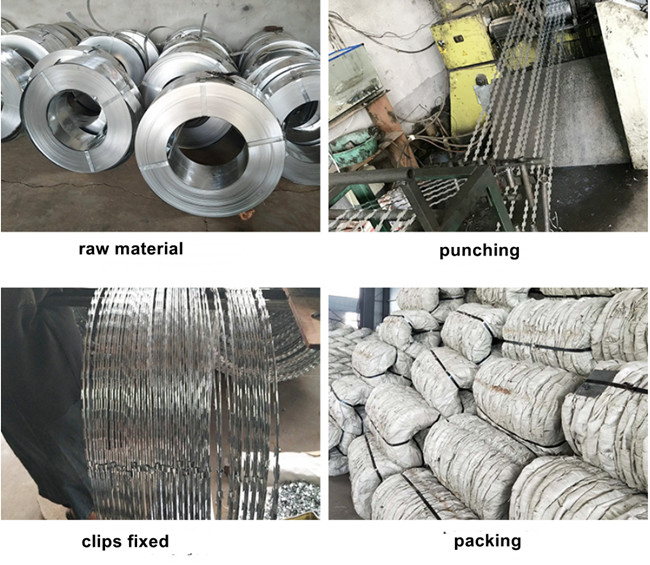 16m 0.35mm Barbed Wire Concertina Coil ISO 9001 Razor Electric Fence