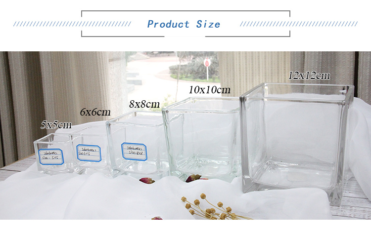 4oz 6oz 8oz 10oz 12oz Empty Matte Frosting Square Glass Candle Jar-Rectangle Glass Candle Jar