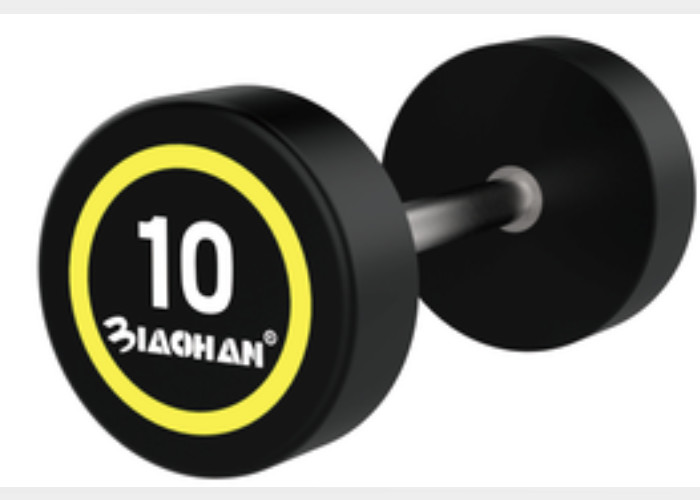 Rubber Coated PU 30kgs Hexagon Gym Fitness Dumbbell
