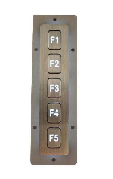 IP67 0.45 Mm Metal Keypad , Embedded Stainless Steel Waterproof Keyboard For