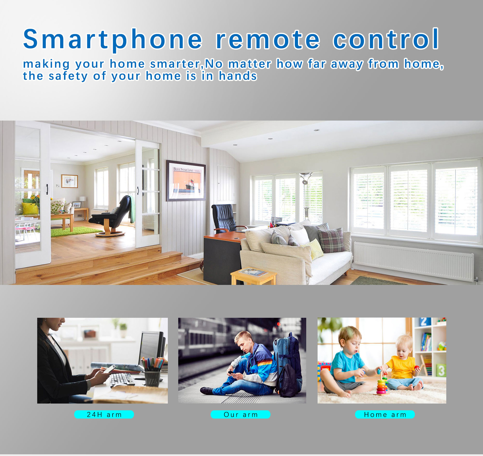 2021 New Smart Life Wifi Smart Home Security Kit Alarm System Voice Control