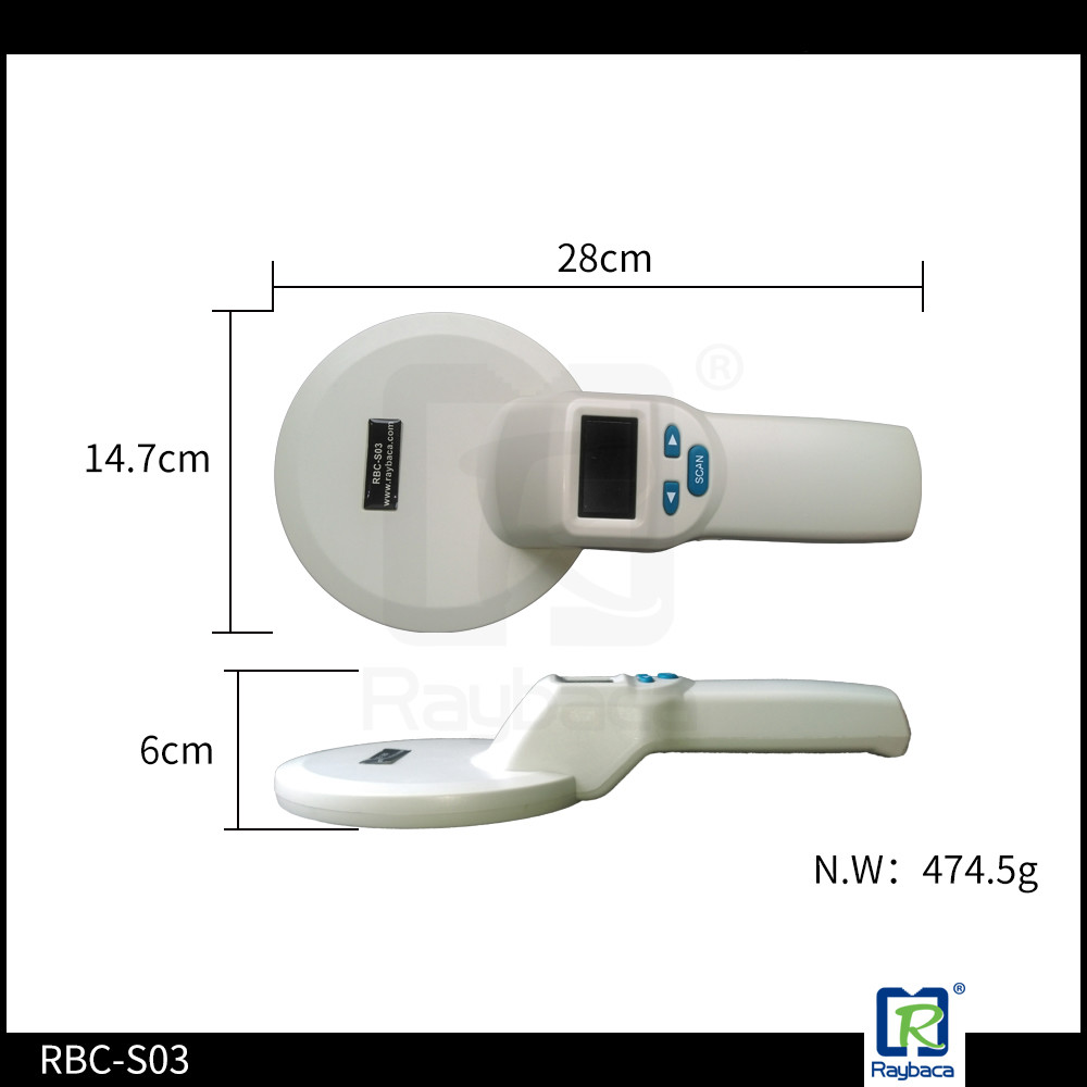 Wireless Identification Handheld RFID Reader Animal ID Scanner 134.2KHz