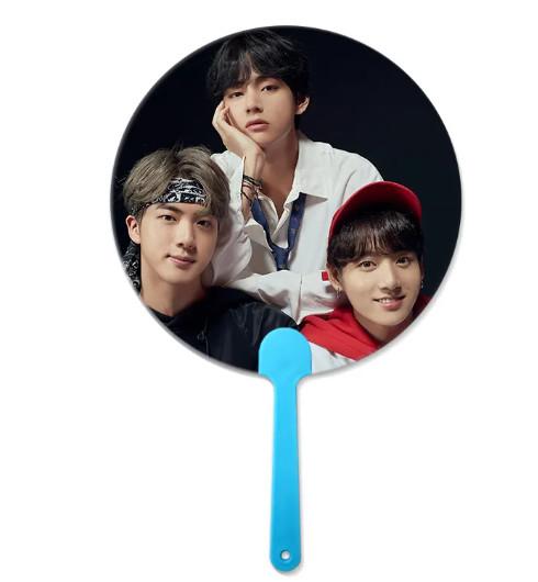 16x17cm Flip 3D Lenticular Handfan For Korea Star Promotional 3D Hand Fan For