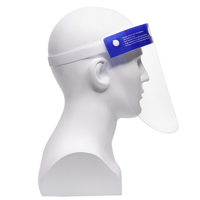 CE FDA Disposable Face Shield Adjustable Clear Plastic Antiviral Face Shield