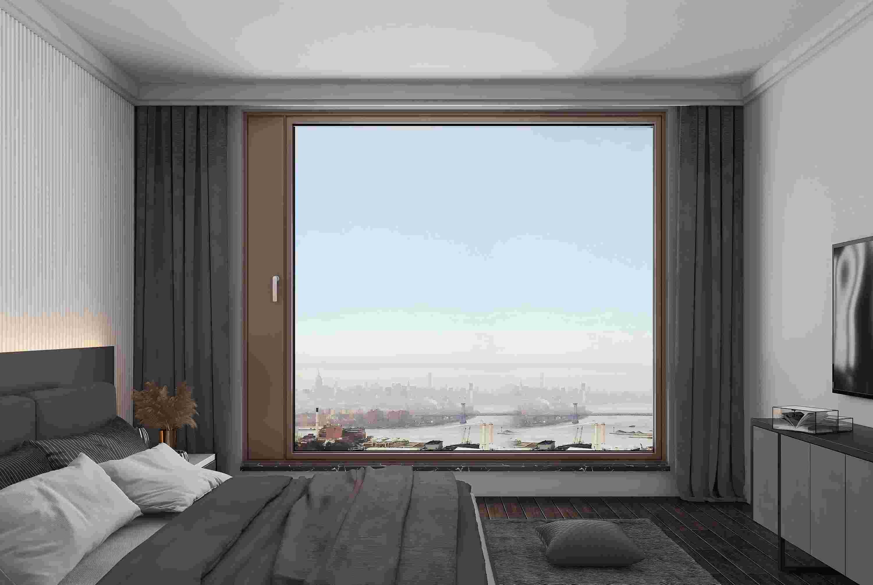 Horizontal Opening Aluminum Casement Windows Sound and Water Proof