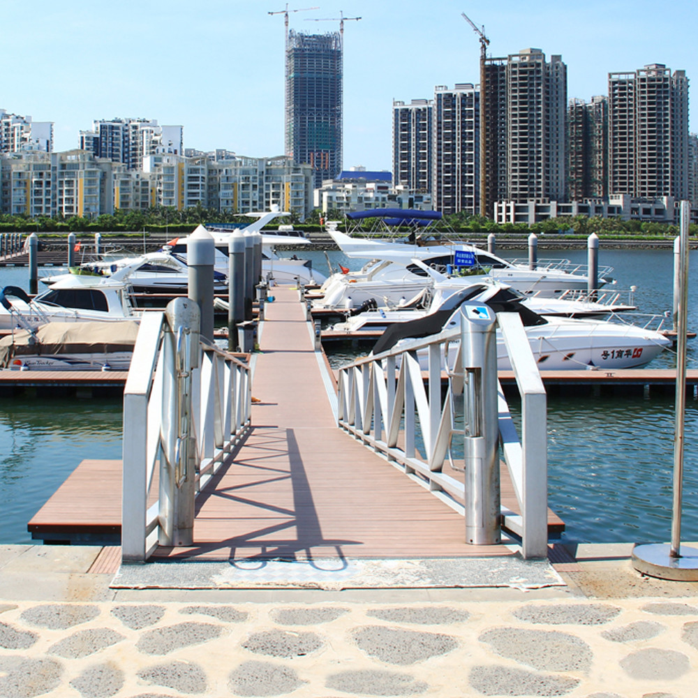 Anti-slip Surface Design Marina Floating Walkway Pontoon Aluminum Gangway For Dock Boat