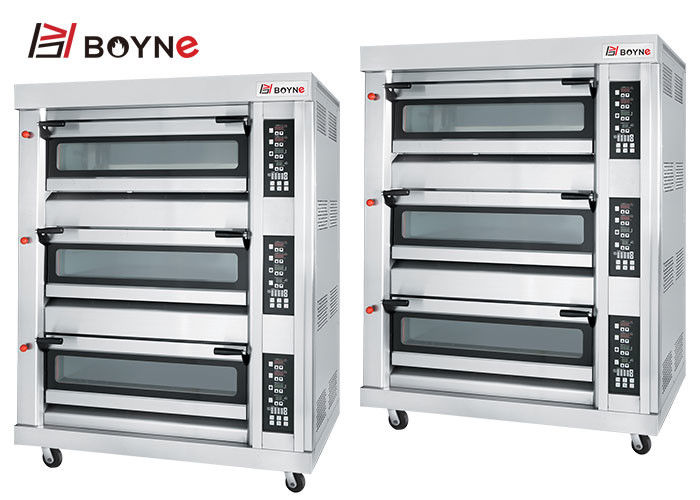 Heavy Duty Deck Baking Oven One Deck Two Trays Gas Oven For Bakery