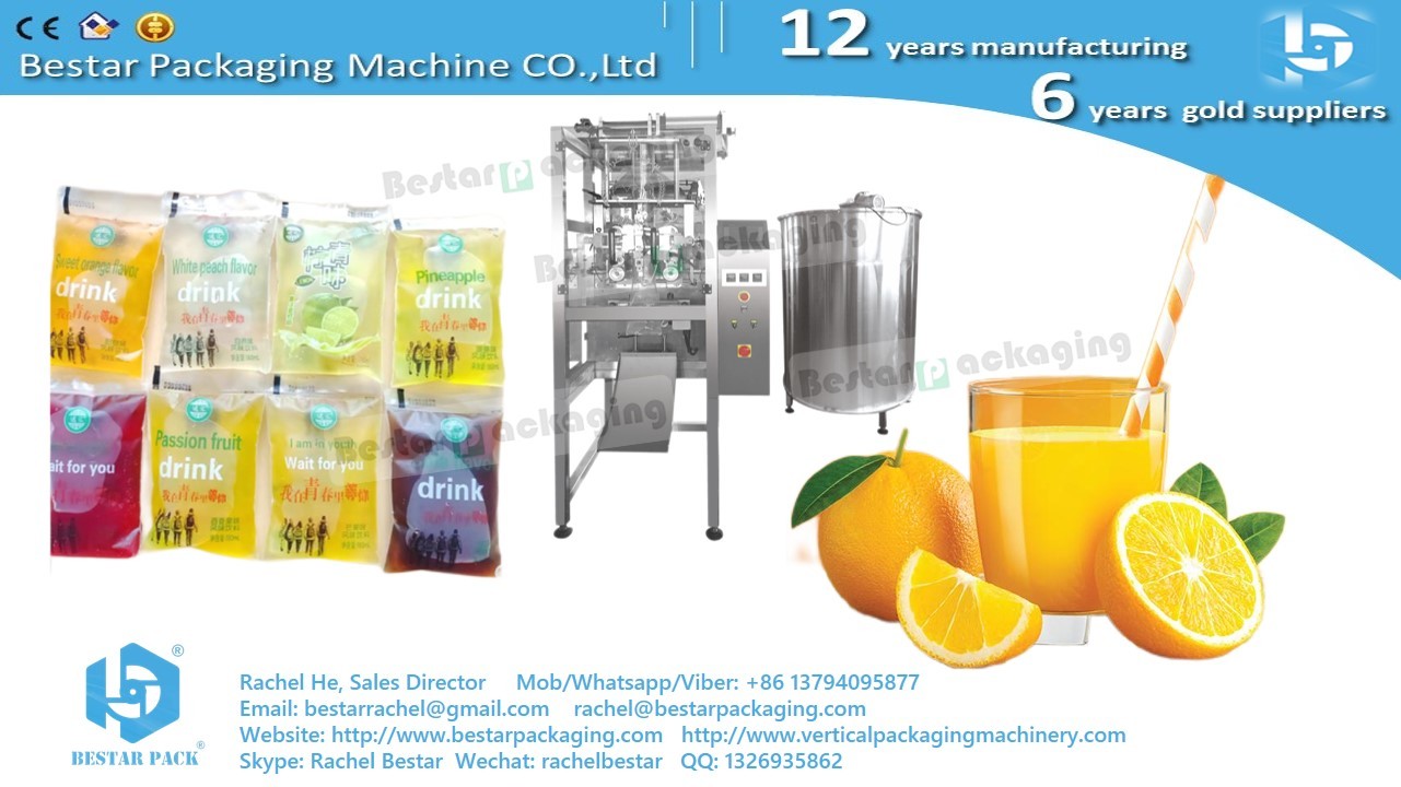 Fresh cow milk pouch liquid packaging machine, automatic measuring and filling BSTV-450P
