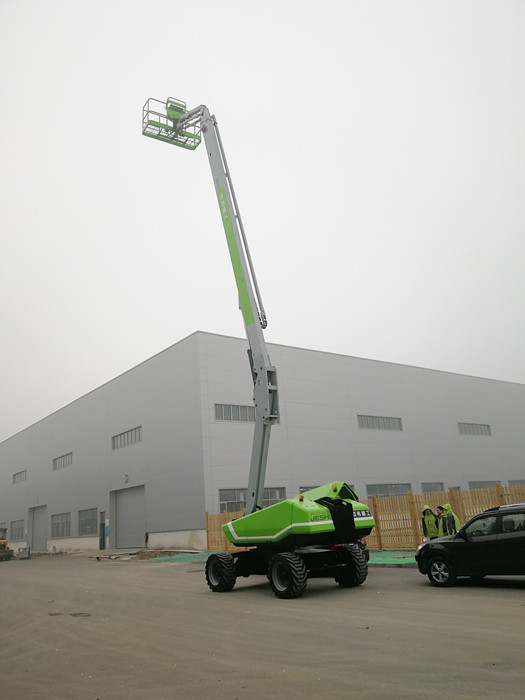 Manlift Telescopic Boom Lift Platform Height 27m For Factory Building