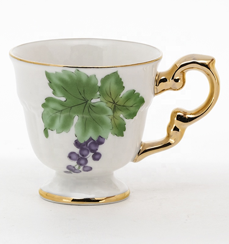 White New Bone Espresso Cup Afternoon Ceramic Tea Cups And Saucers