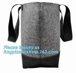 Eco-Friendly Grey Reusable Felt Grocery Shopping Handbag Tot Bag For Women Men
