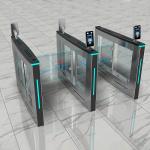 Pedestrian Swing Barrier Gates with RFID Access Control System in Black or