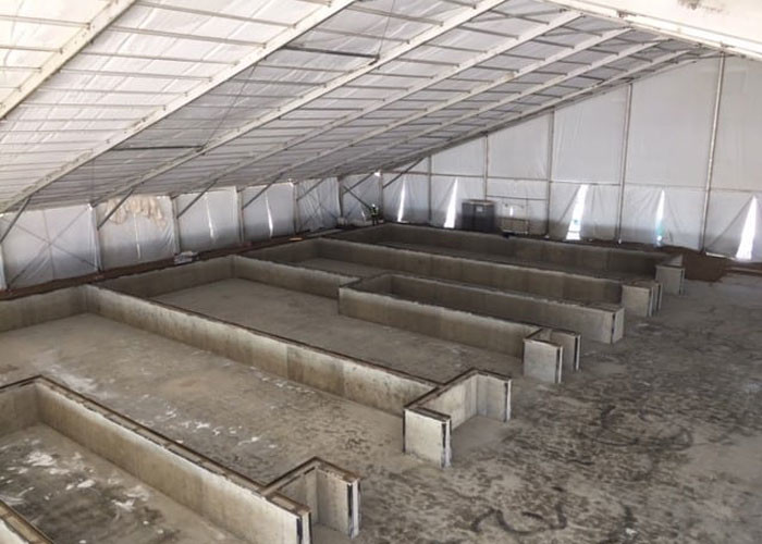 Clear Industrial 50mx55m Warehouse Tent With Heating System
