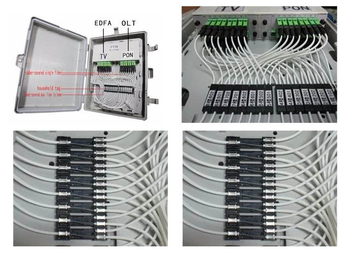 Black Fiber Optic Cable / FTTH Drop Cable UL ISO9001 Certification