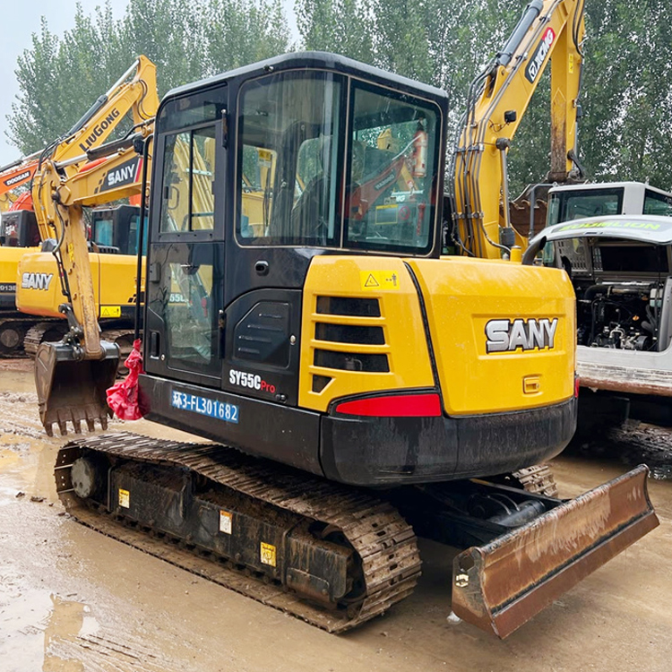 SANY SY55C 5 ton Mini Excavator Used in Shanghai with ISUZU Engine and Good Condition