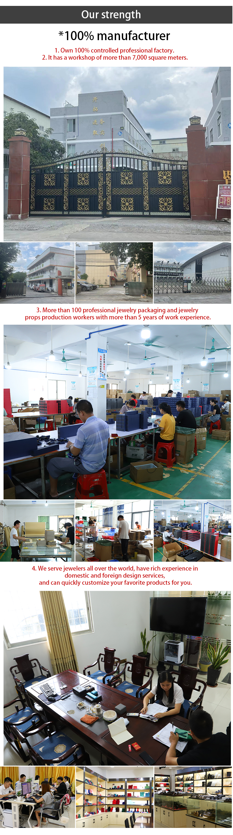 Jewelry Package White LED Light Ring Box Custom Size Hanhong OEM Display Case for Jewelry