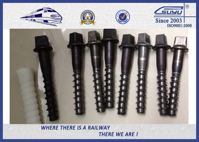 Ss8 Fe6 24Ø X 165mm Railway Sleeper Screws Spike With Retained Double Helical Washer