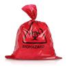 Buy cheap Custom Autoclave ISO9001 Red Medical Waste Bags 65MIC LDPE HDPE from wholesalers