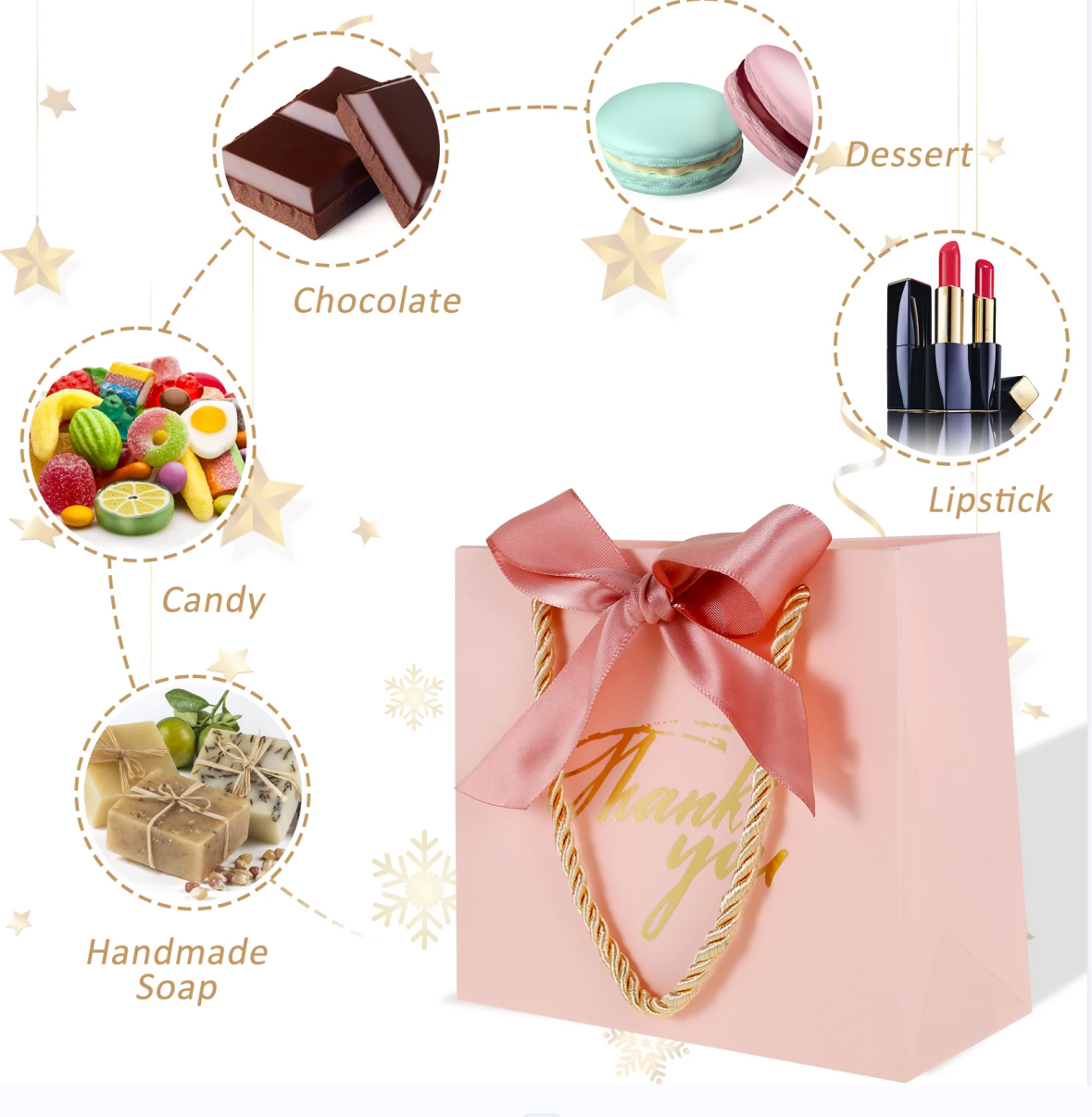 Clothing Packaging Shopping Bag With Ribbon Handle And Custom Logo
