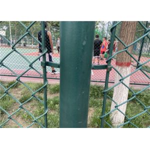  PVC Coated Chain Link Diamond Temporary Mesh Fencing 4.0mm For Boundary Manufactures