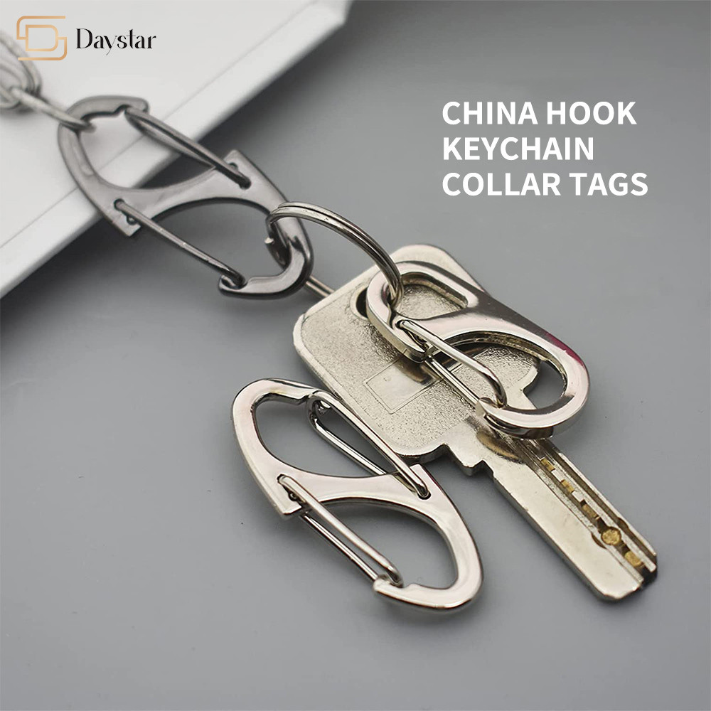 OEM ODM Double Snap Spring Clip Metal Accessories S Hook Carabiner