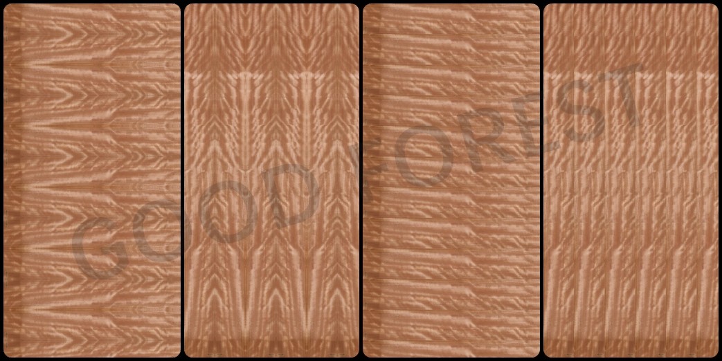 Hotel Decoration Okoume Natural Wood Veneer Unusual Figured Grain