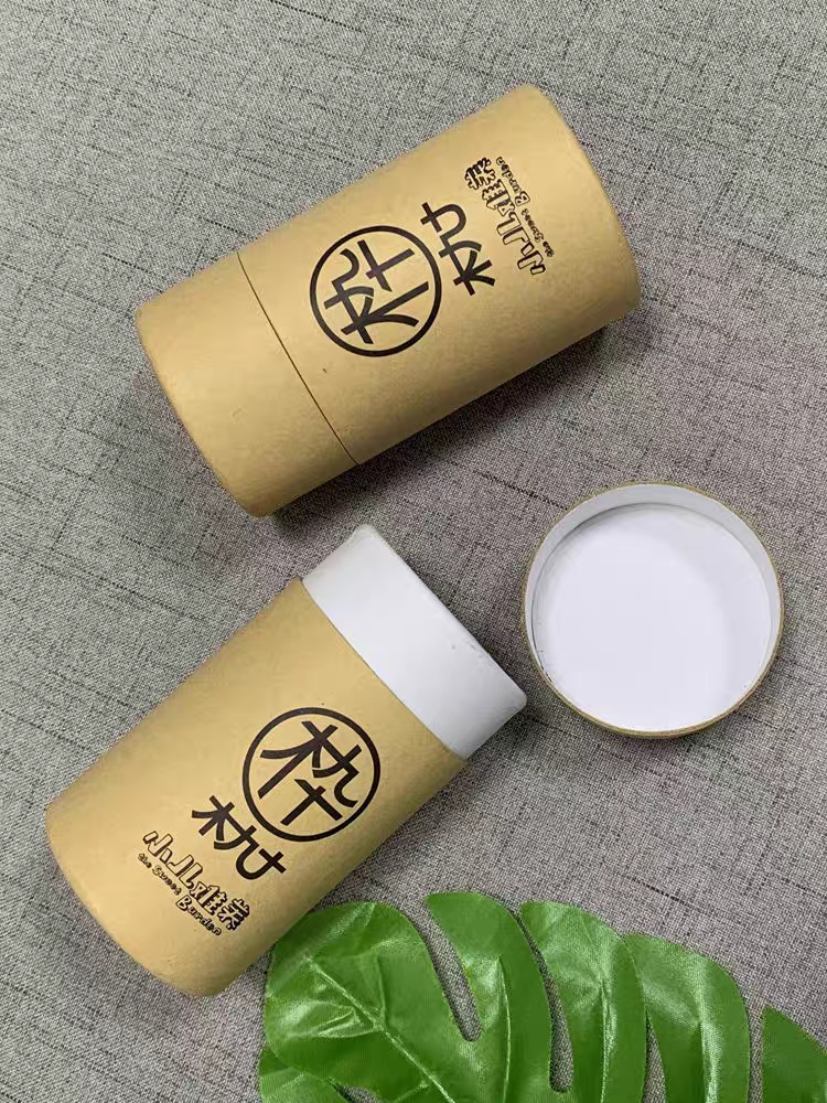 Round Kraft Paper Tube Box , Cardboard Cylinder Box With UV Coating Varnishing