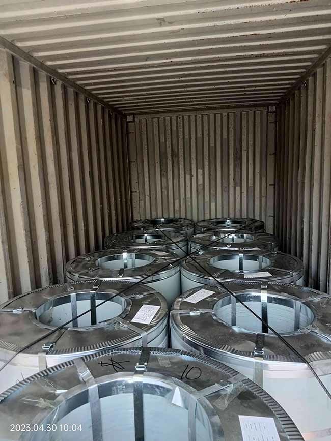 PPGL Steel Coil AKZO NOBEL PE SMP PVDF G300 G400 G450 G550 Top And Back 5+20um