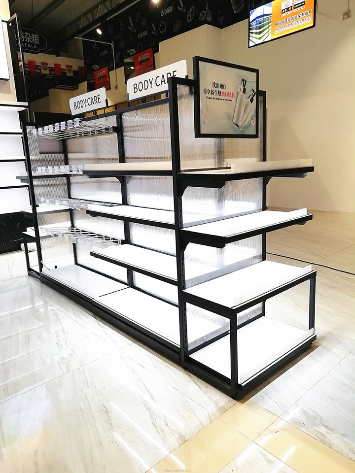 Material Steel Cosmetics Display Shelf For Salon Shop 45kg / Layer Capacity ODM