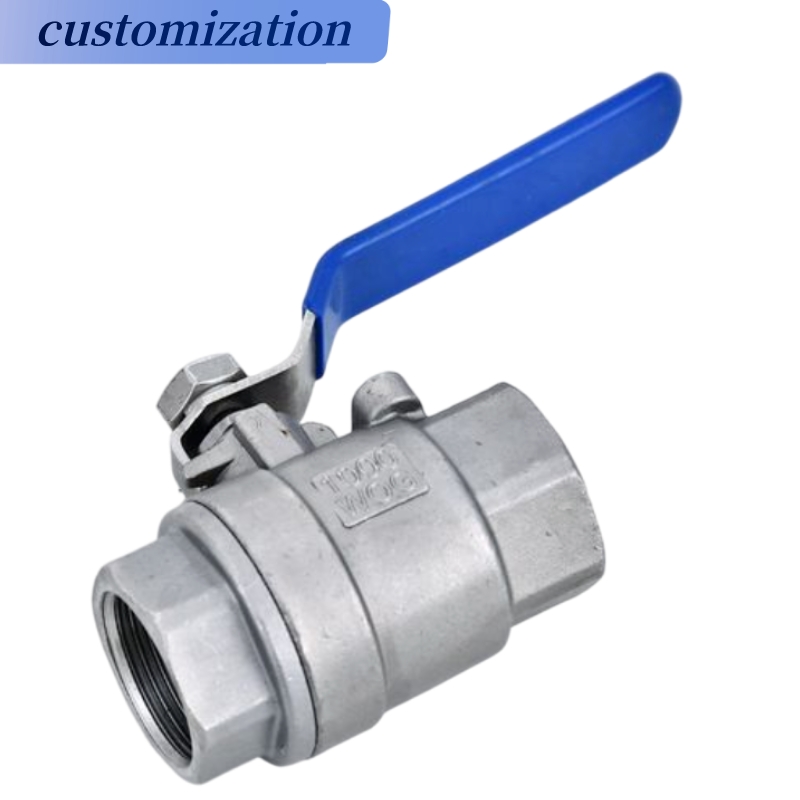 Customized 1/2" Ss 304 316L 2PCS 3PC Stainless Steel Ball Valve for Water Control