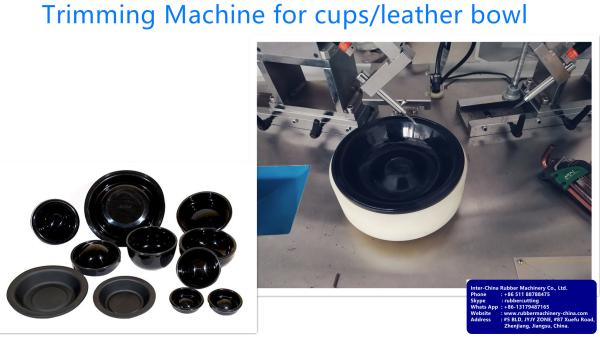 Case Study:Trimming machine for cups/leather bowl, Leather film leather bowl