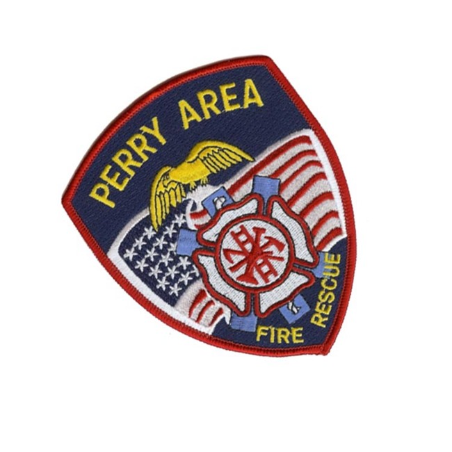 Eco Freindly Merrow Border 3D Fire Department Patches For Clothing