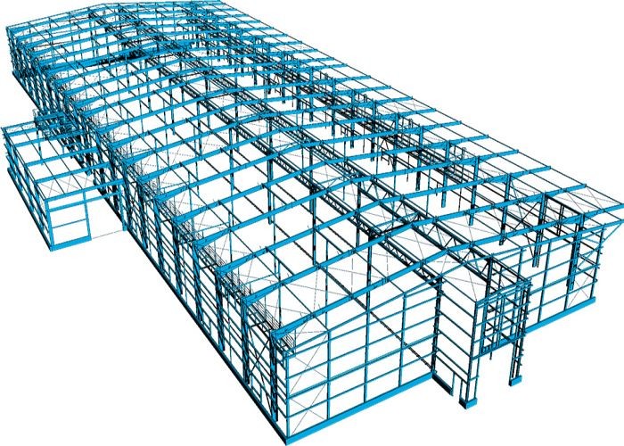 Customized Prefabricated Steel Structure Q235 Painted / Galvanized Surface Treatment
