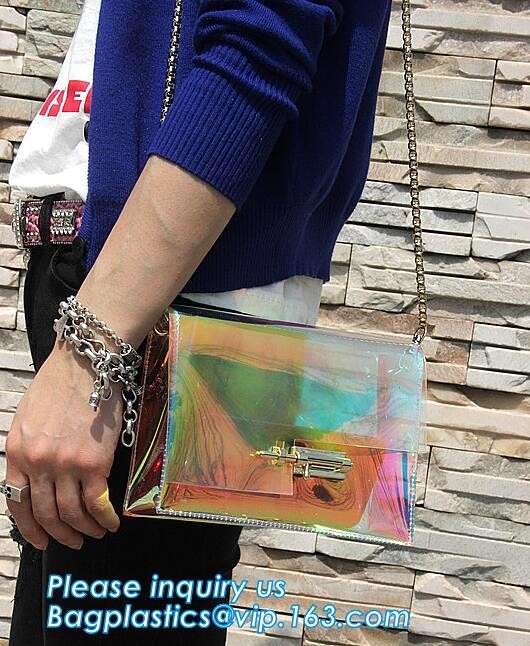 mini clear pvc girls shoulder long strip bag, Woman Sweet Handbag Clear Jelly Transparent, PVC Shoulder Bag Tote Chic Be