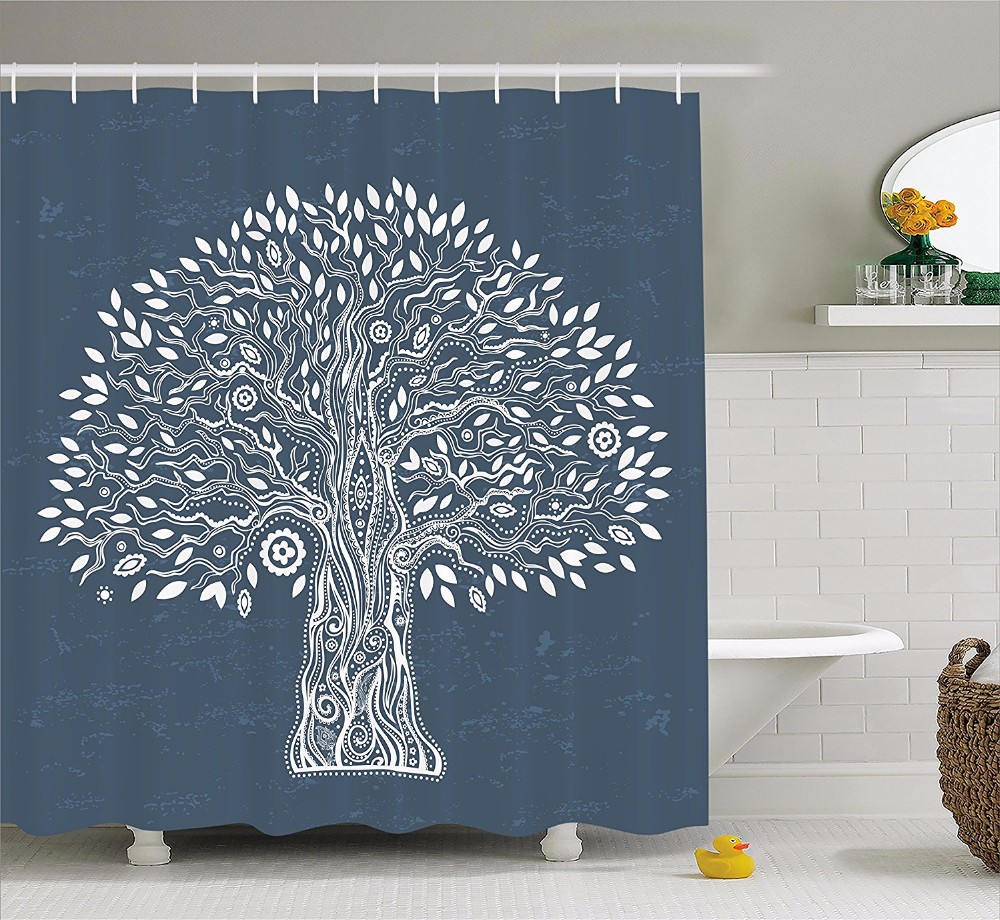 Eco Friendly PEVA Stylish Waterproof Shower Curtain Custom Printing Acceptable