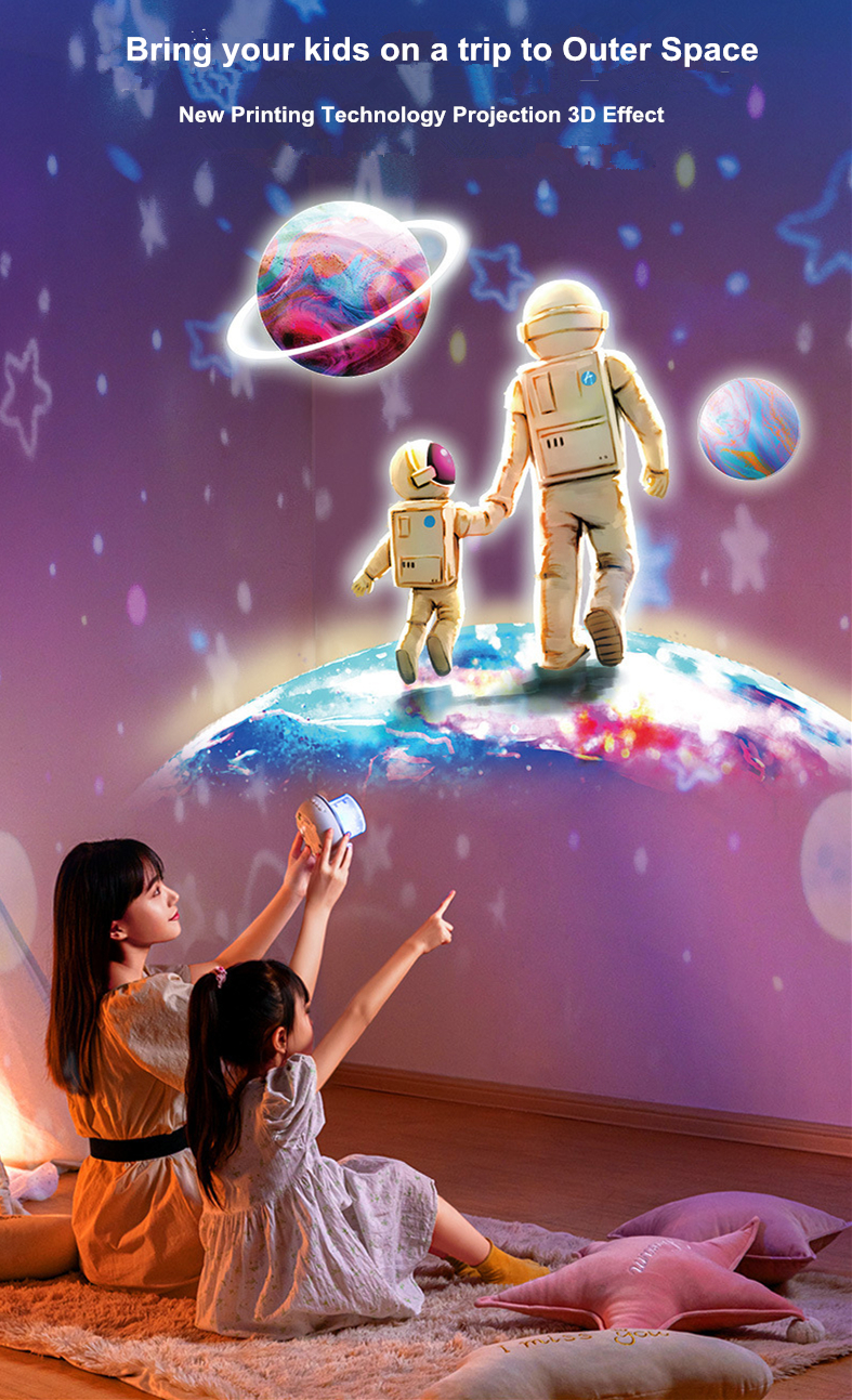 Bedside Romantic Atmosphere Night Light Birthday Gifts Upgrade Stereoscopic Vision Mini Dream Wish Box Projector Lamp