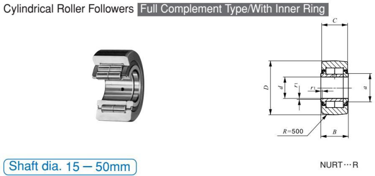IKO Roller Followers IKO NURT15R Needle Roller Bearing 15x35x19 mm roller follower NURT15 track roller bearing NURT 15