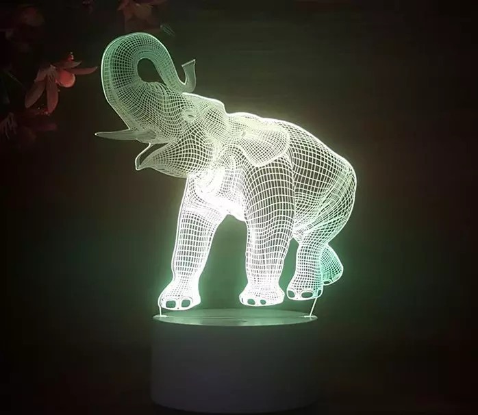 Changeable USB 188mm 3D Led Illusion Lamp 3d Illusion Decorative Lights