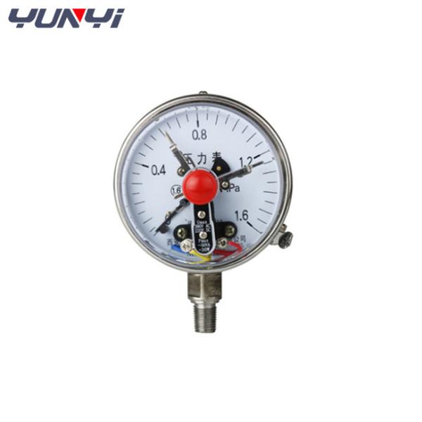Stainless Steel Hydraulic Electric Contact Manometer Medical Oxygen Pressure
