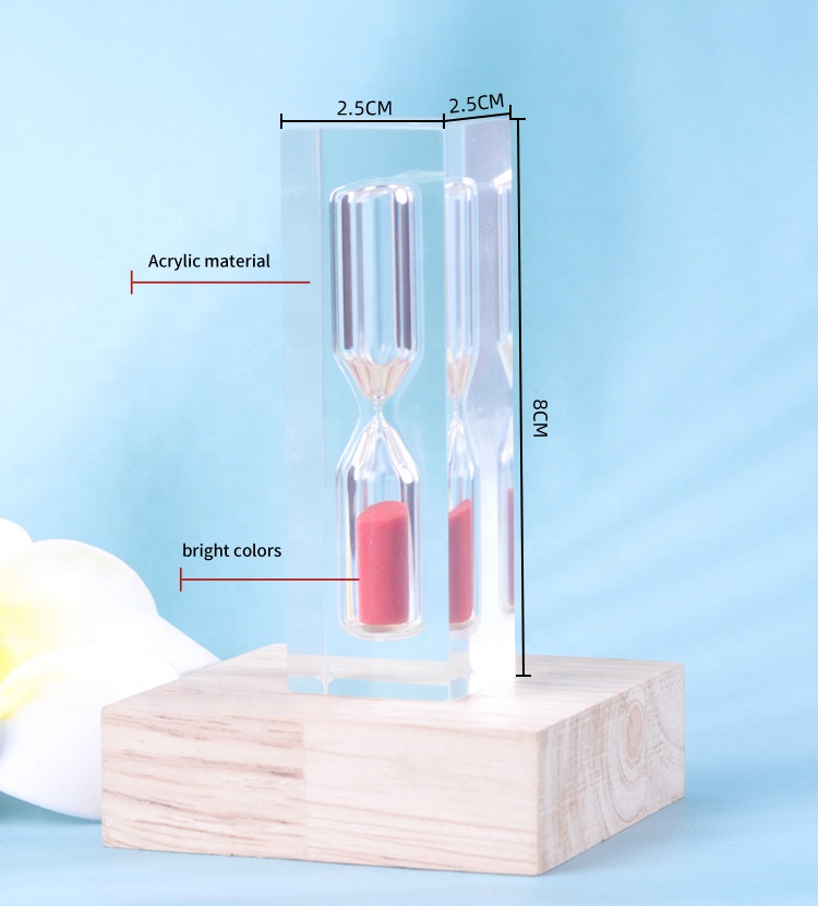 Custom Small Lucite Hourglass Sand Timer For Promotional Gift