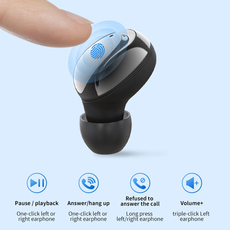 Stereo Bluetooth Wireless Earbuds Touch Control Wireless Charging Case