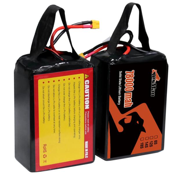 High Quality 25C Discharge Rate Agriculture Drone Battery Pack 22.2V 6S 78000mah