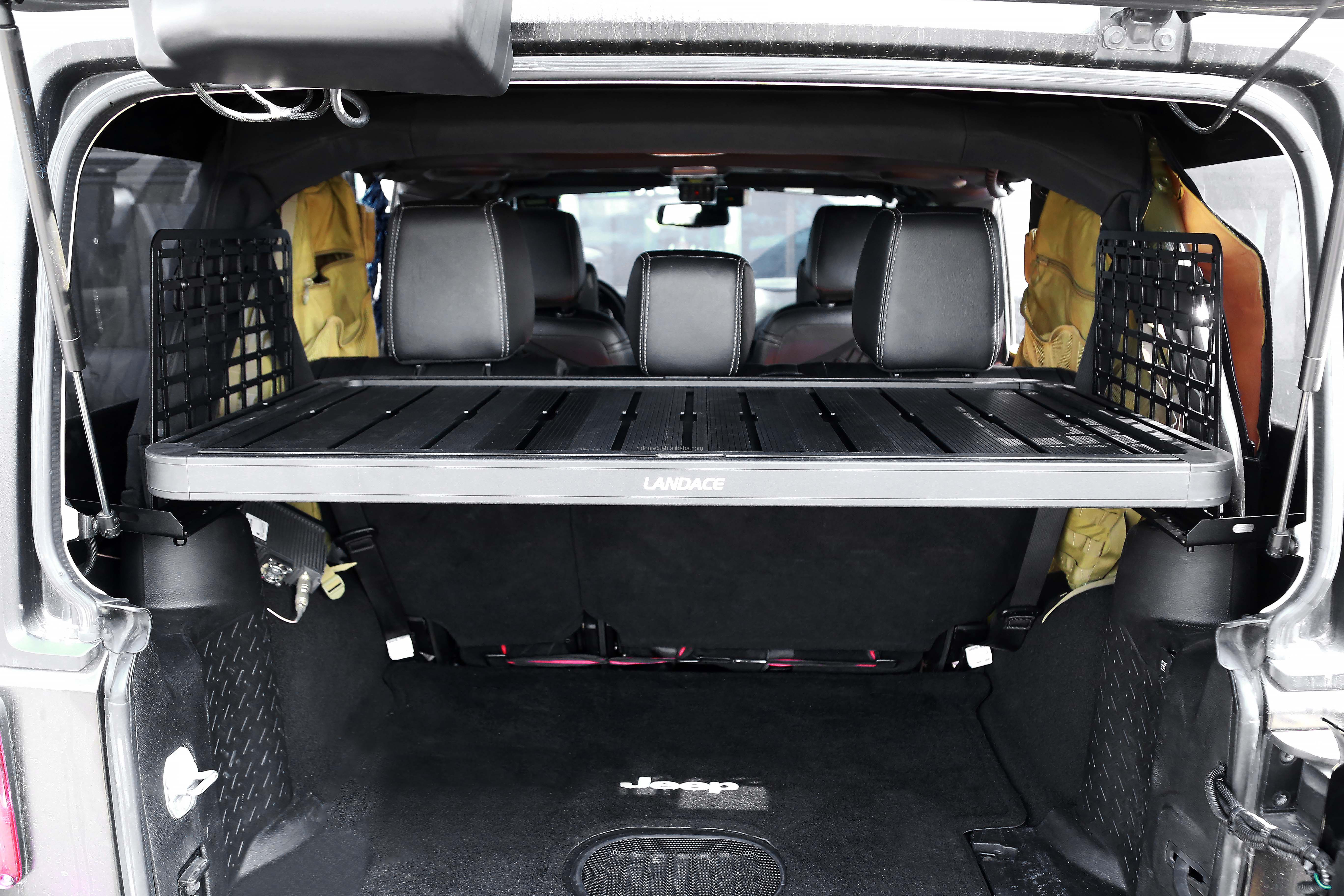 Off-Road Black Powder Coating T-Slot Aluminum Alloy Cargo Rack for Jeep Wrangler JL JK