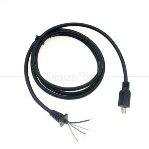 Custom Data Charging Shiled Micro Usb to Open Tinned Wire End Pigtail Power