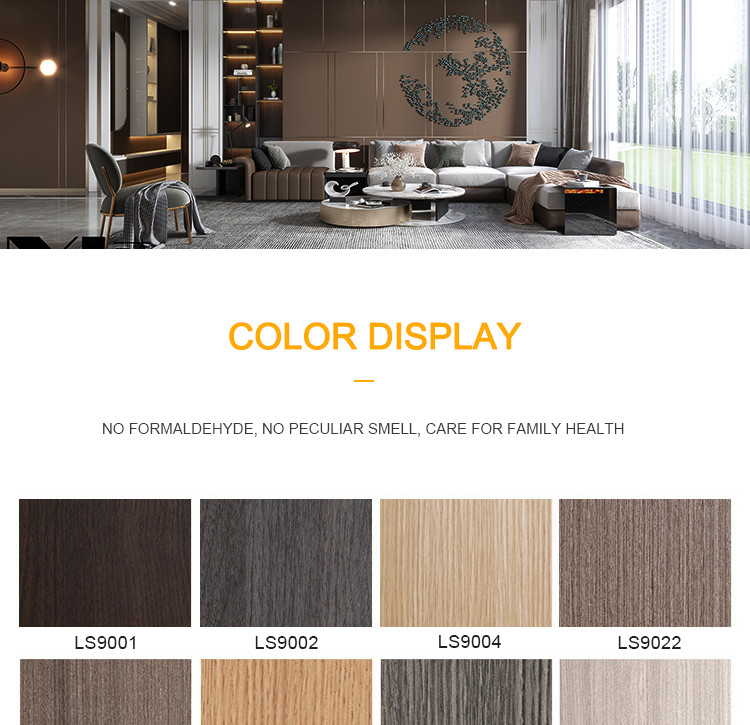 1220*3000mm Fireproof Skin Feeling Bamboo Charcoal Wood Veneer Wall Paneling