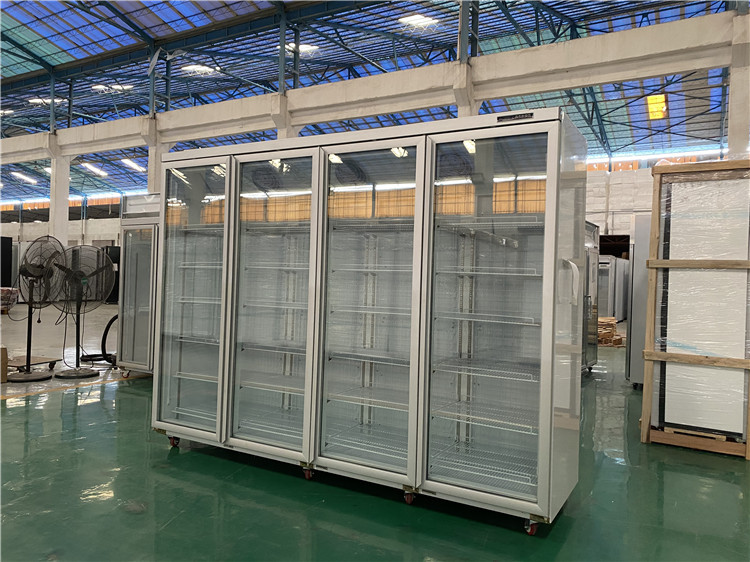 China suppliers cold drink refrigerator/Fan cooling glass door fridge/beverage display cooler